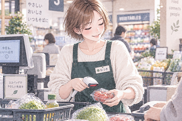 パートへ向かうなつきさん