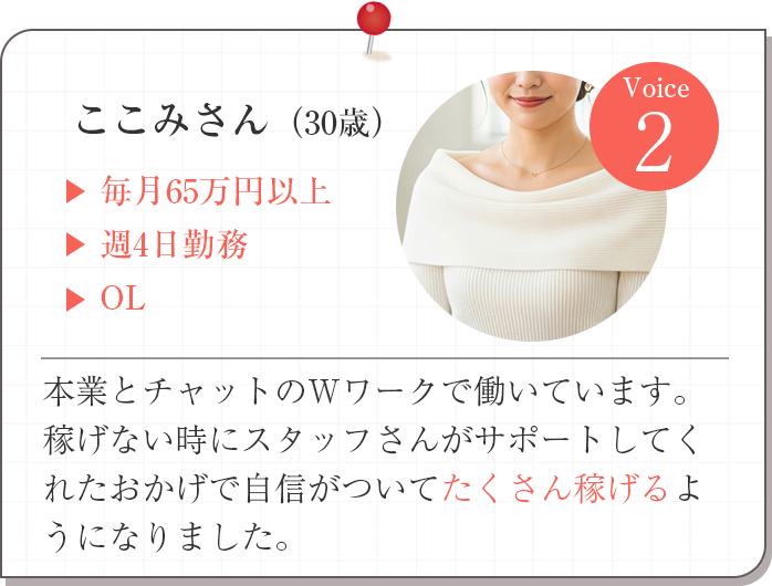 ここみさん（30歳）